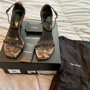 YSL Suede Vertigo Leopard heels